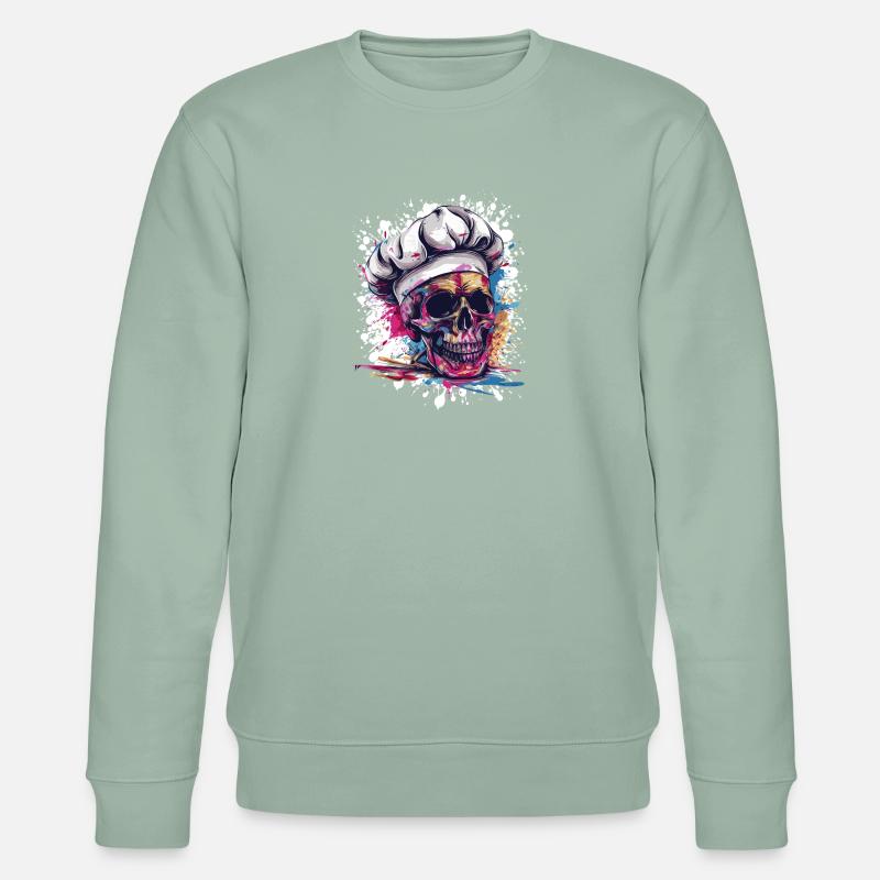 Chef Chef Crâne - Sweat bio CHANGER Stanley/Stella Unisexe - vert de gris clair