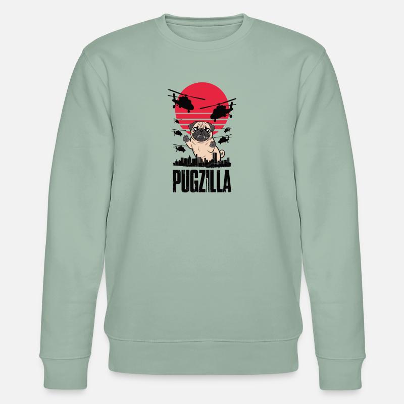 Pugzilla - Stanley/Stella Unisex Bio-Sweatshirt CHANGER  - Helles Graugrün