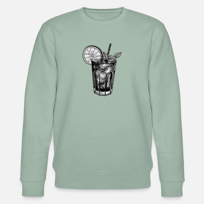Limonade Getränk - Stanley/Stella Unisex Bio-Sweatshirt CHANGER  - Helles Graugrün