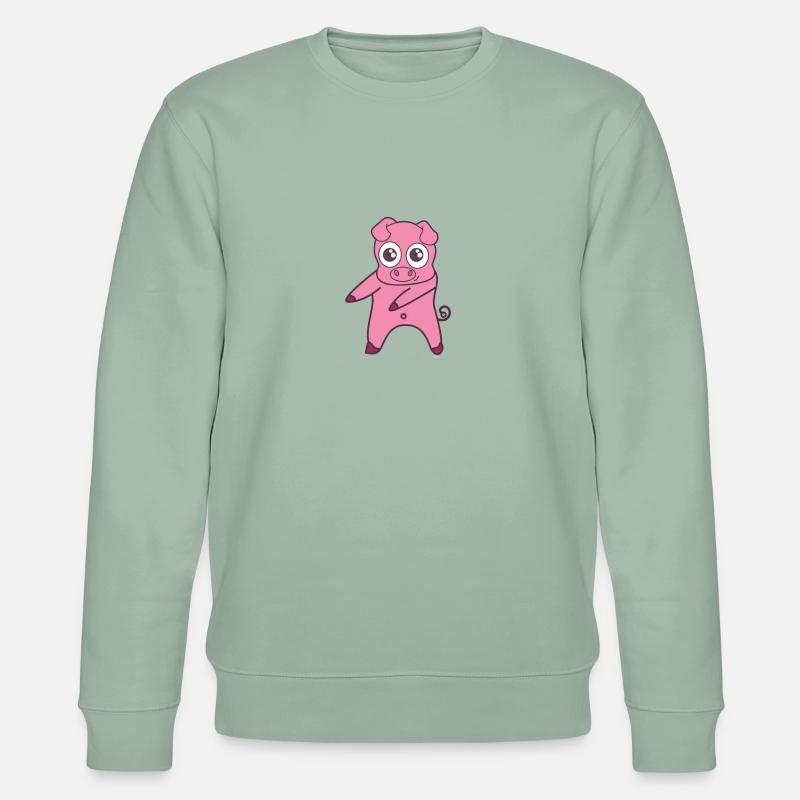 Floss Dance Move Pig - Stanley/Stella CHANGER Unisex Organic Sweatshirt - aloe