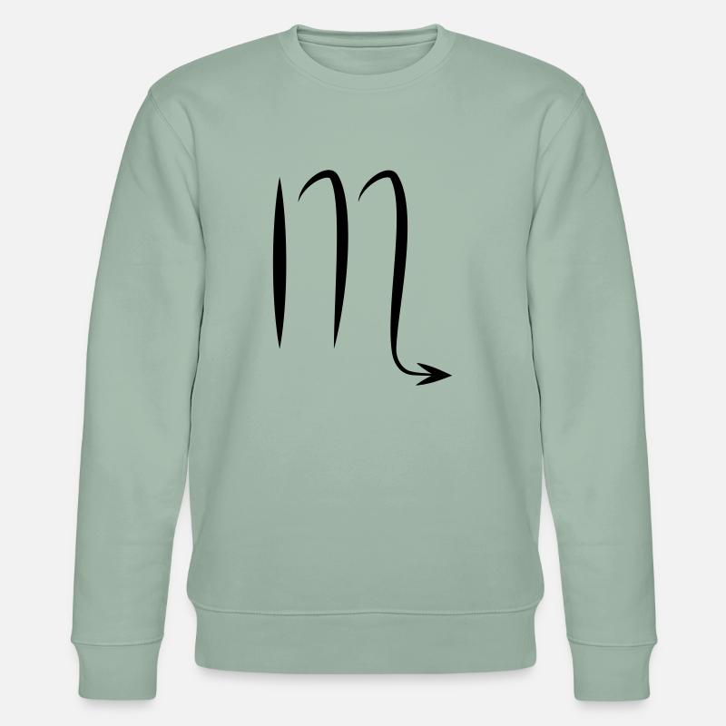Sternzeichen Skorpion Astrologie - Stanley/Stella Unisex Bio-Sweatshirt CHANGER  - Helles Graugrün
