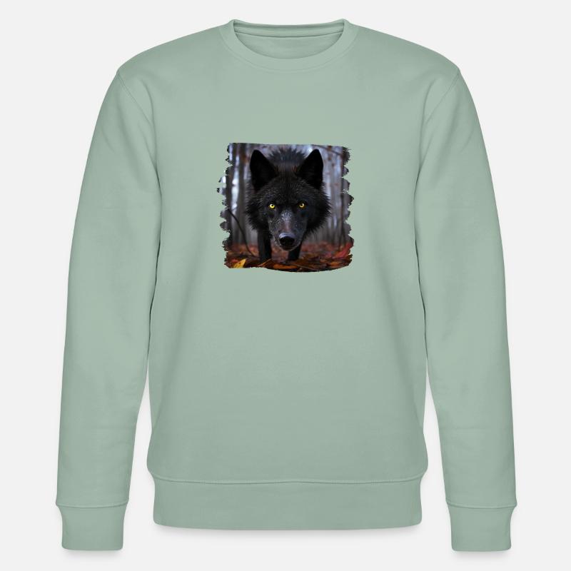 Wölfe realistic Wolf - Stanley/Stella Unisex Bio-Sweatshirt CHANGER  - Helles Graugrün