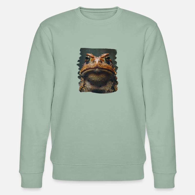Toad Kröten Kröte - Stanley/Stella Unisex Bio-Sweatshirt CHANGER  - Helles Graugrün