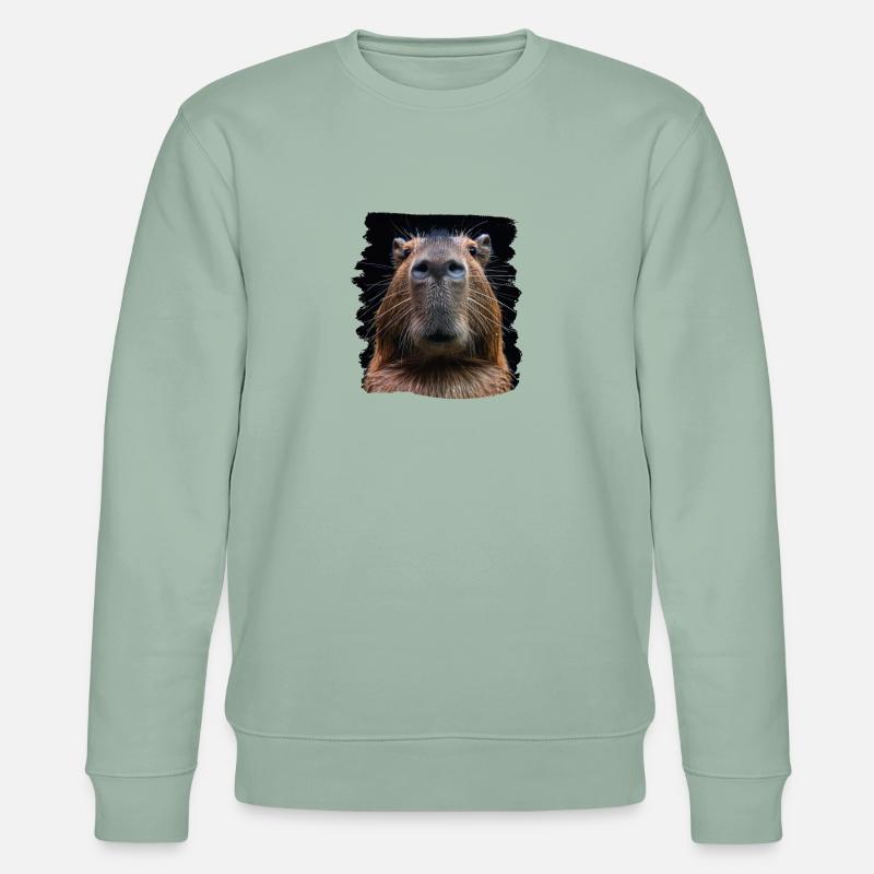 Capybaras Capybara - Stanley/Stella Unisex Bio-Sweatshirt CHANGER - Helles Graugrün
