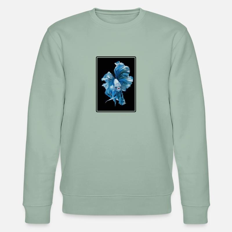 Bettas Betta Fisch Betta - Stanley/Stella Unisex Bio-Sweatshirt CHANGER  - Helles Graugrün