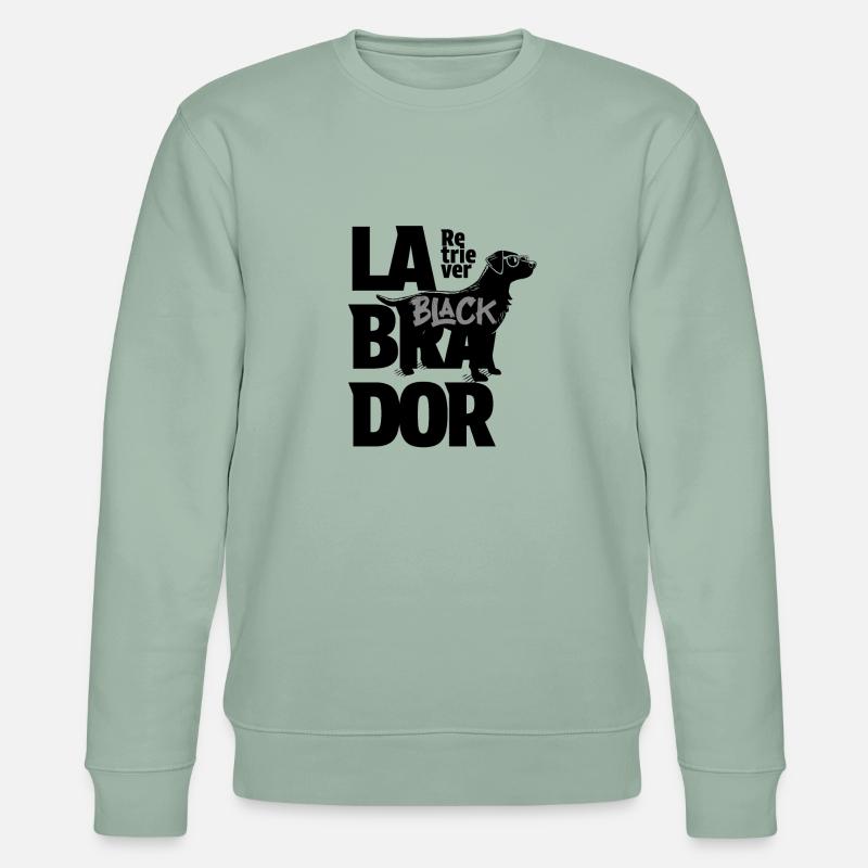 Schwarzer labrado Retriever - Stanley/Stella Unisex Bio-Sweatshirt CHANGER  - Helles Graugrün