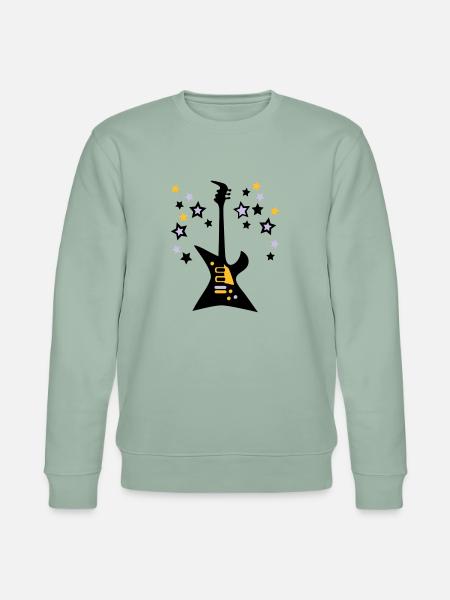 Guitare-electrique-son-etoiles - Sweat bio CHANGER Stanley/Stella Unisexe - vert de gris clair