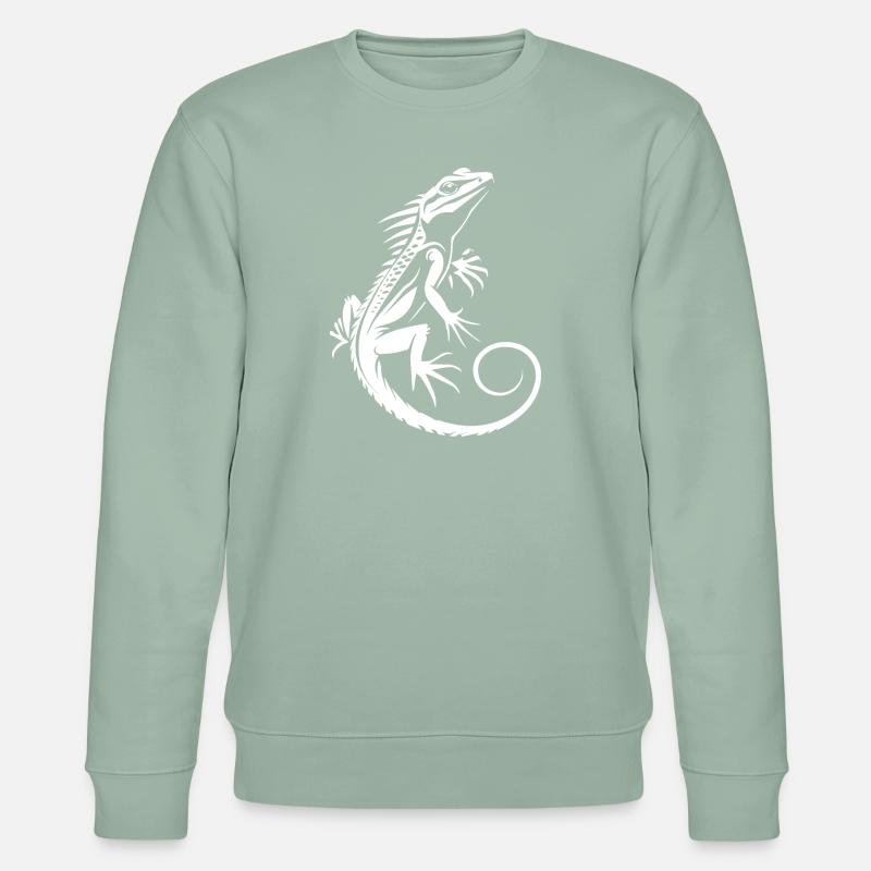 Echse - Stanley/Stella Unisex Bio-Sweatshirt CHANGER  - Helles Graugrün