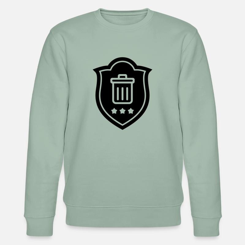 Müllmann / Müllarbeiter / Müllwerker / Müllabfuhr - Stanley/Stella Unisex Bio-Sweatshirt CHANGER  - Helles Graugrün