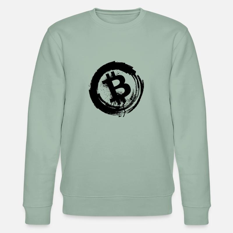 Bitcoin Design Logo - Stanley/Stella Unisex Bio-Sweatshirt CHANGER  - Helles Graugrün