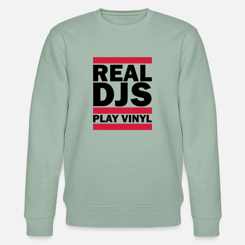 Real DJS PLAY VINYL - Stanley/Stella Unisex Bio-Sweatshirt CHANGER  - Helles Graugrün