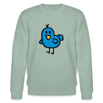 Oiseau - Sweat bio CHANGER Stanley/Stella Unisexe - vert de gris clair - Devant - Jaron (178cm) & Liana (172cm)