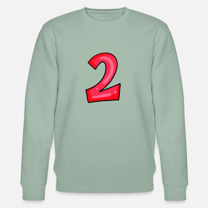 2 rot - Stanley/Stella Unisex Bio-Sweatshirt CHANGER  - Helles Graugrün