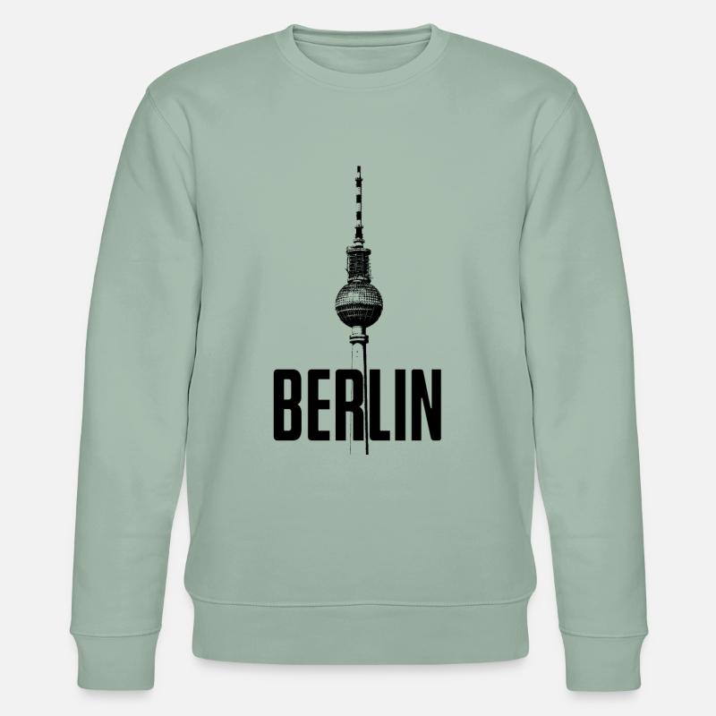 Fernsehturm Berlin - Stanley/Stella Unisex Bio-Sweatshirt CHANGER  - Helles Graugrün