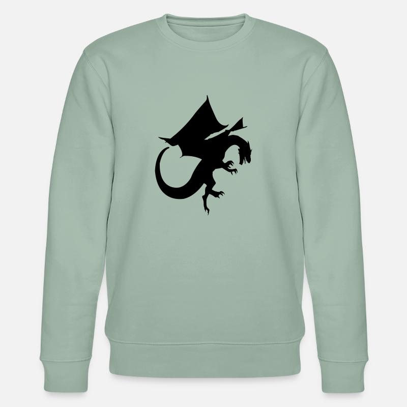 Drache - Stanley/Stella Unisex Bio-Sweatshirt CHANGER  - Helles Graugrün