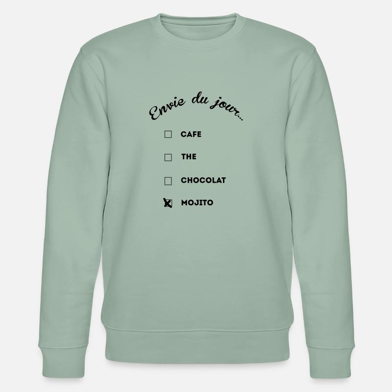 mojito addict thé café - Sweat bio CHANGER Stanley/Stella Unisexe - vert de gris clair