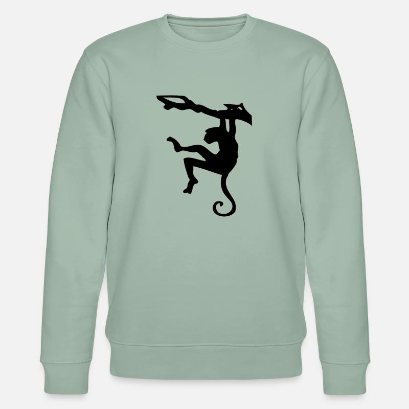 Silhouette Escalade Singe - Sweat bio CHANGER Stanley/Stella Unisexe - vert de gris clair