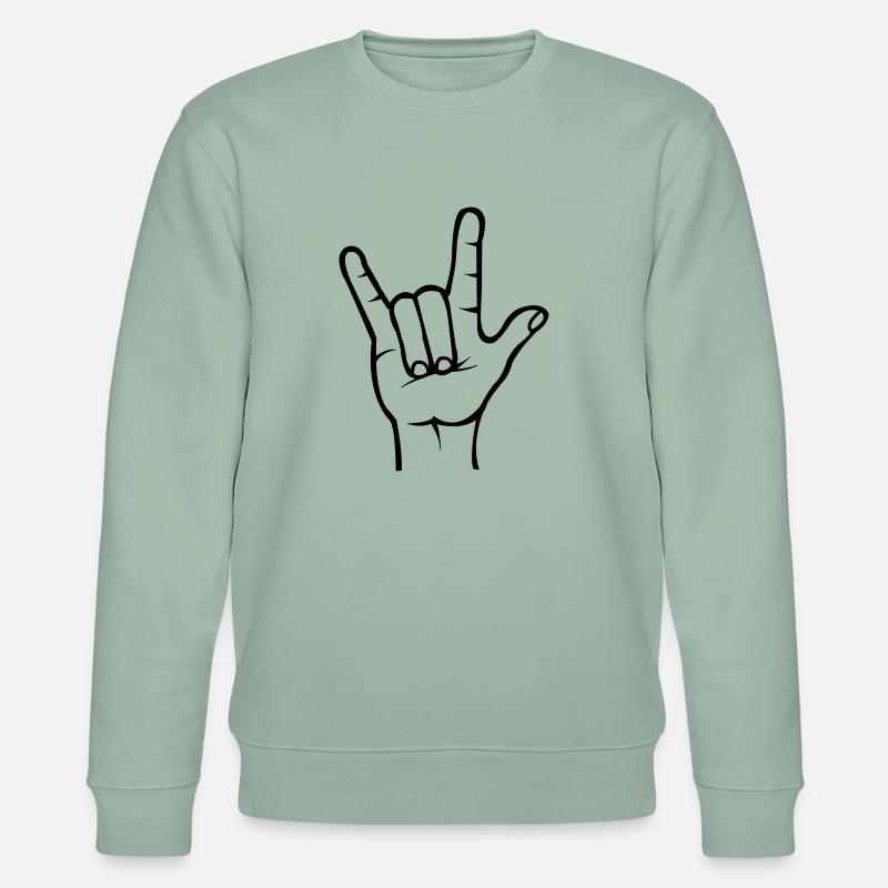 hand_1 - Stanley/Stella Unisex Bio-Sweatshirt CHANGER  - Helles Graugrün