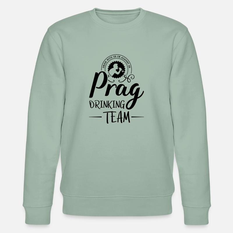 prag drinking team design - Stanley/Stella Unisex Bio-Sweatshirt CHANGER  - Helles Graugrün