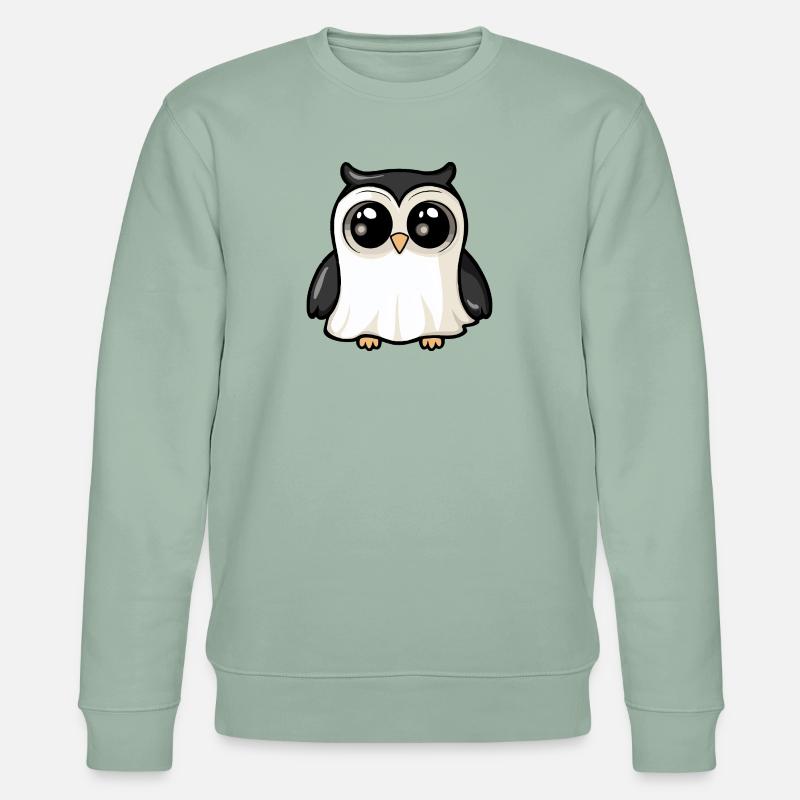 Owl Halloween Comic Ghost - Stanley/Stella CHANGER Unisex Organic Sweatshirt - aloe