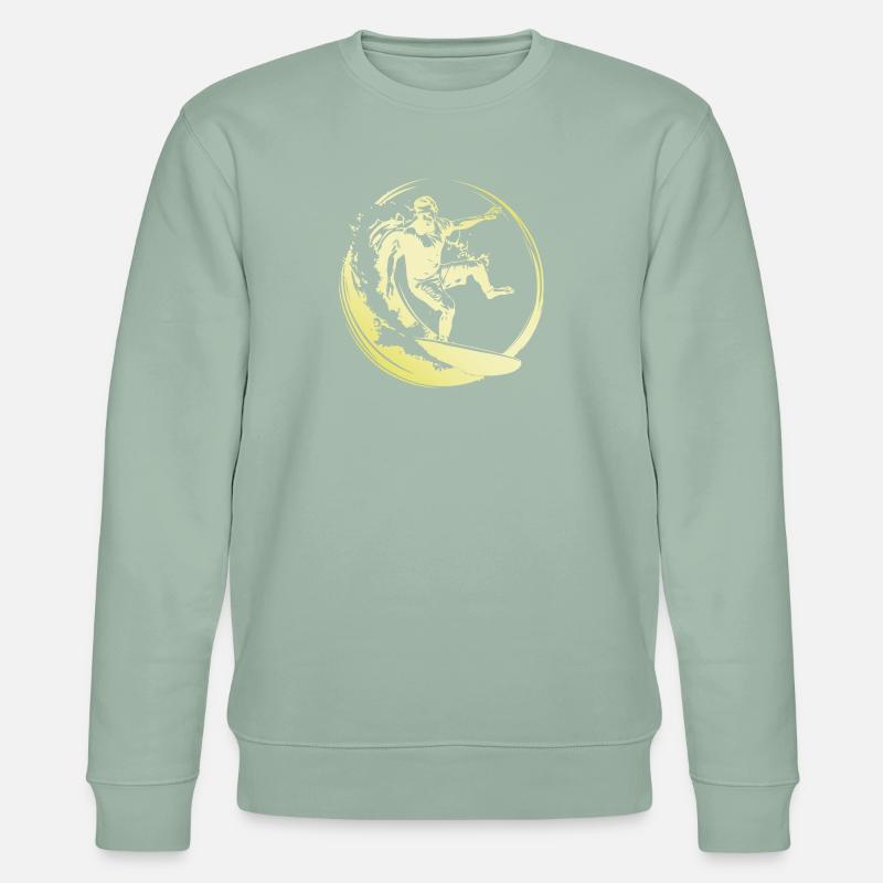 Surfer Mann - Stanley/Stella Unisex Bio-Sweatshirt CHANGER  - Helles Graugrün