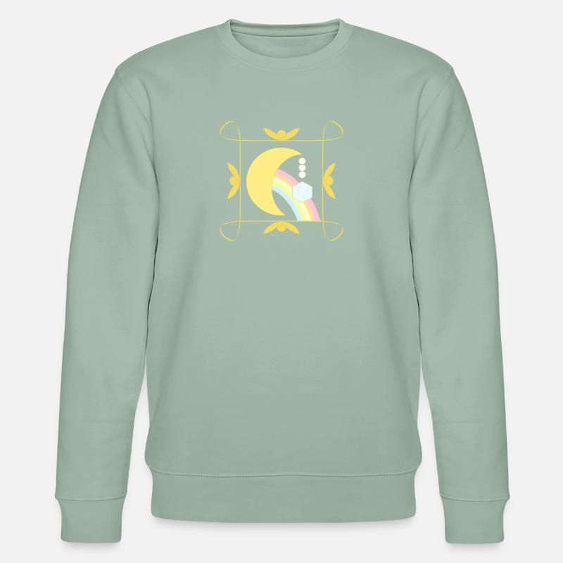 Rainbow Moon - Stanley/Stella Unisex Bio-Sweatshirt CHANGER  - Helles Graugrün
