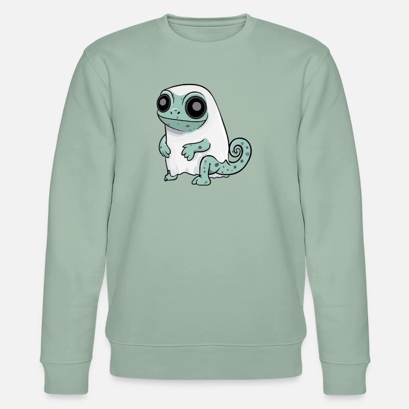 Chameleon Halloween Comic Geist - Stanley/Stella Unisex Bio-Sweatshirt CHANGER  - Helles Graugrün