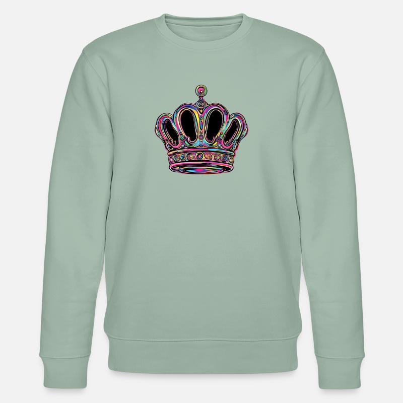 Krone Bunt - Stanley/Stella Unisex Bio-Sweatshirt CHANGER  - Helles Graugrün