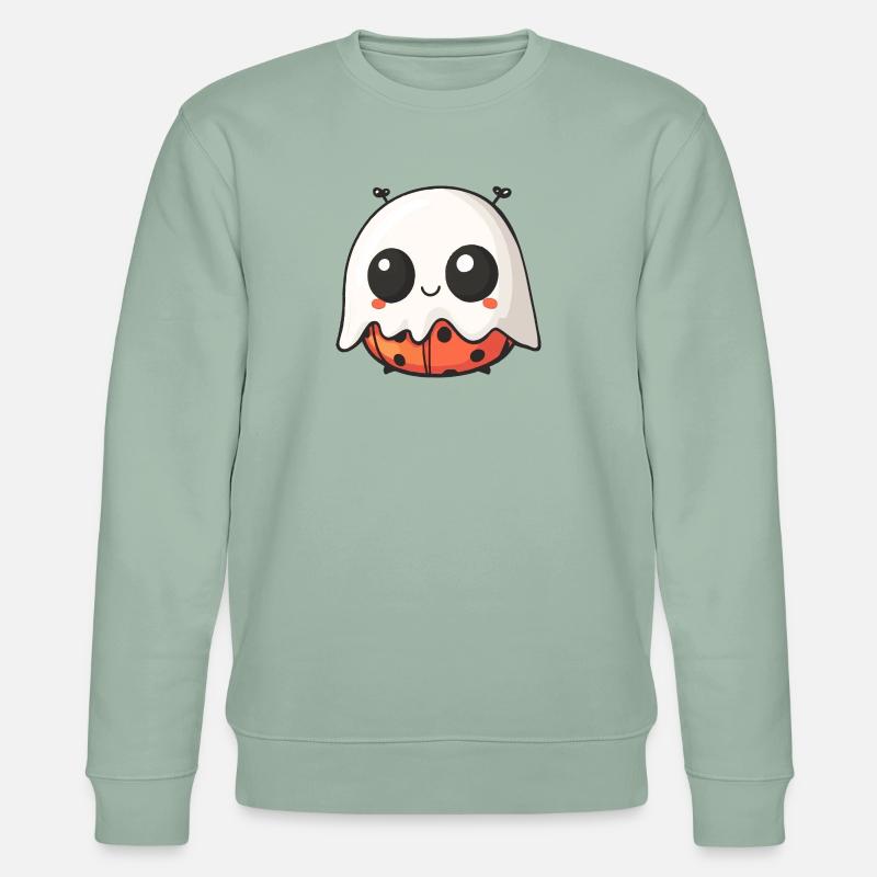 Ladybug Halloween Comic Ghost - Stanley/Stella CHANGER Unisex Organic Sweatshirt - aloe