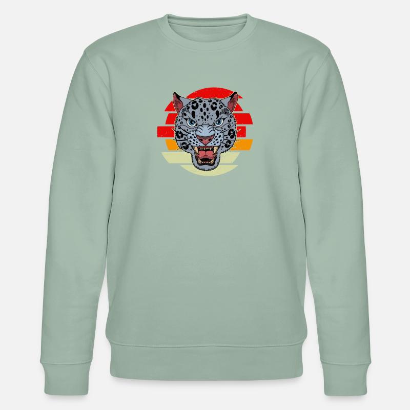 Kasachstan Herkunft Schneeleopard National - Stanley/Stella Unisex Bio-Sweatshirt CHANGER  - Helles Graugrün