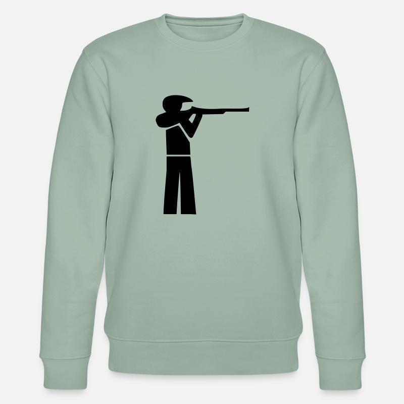 Schütze mit Cappy - Stanley/Stella Unisex Bio-Sweatshirt CHANGER  - Helles Graugrün