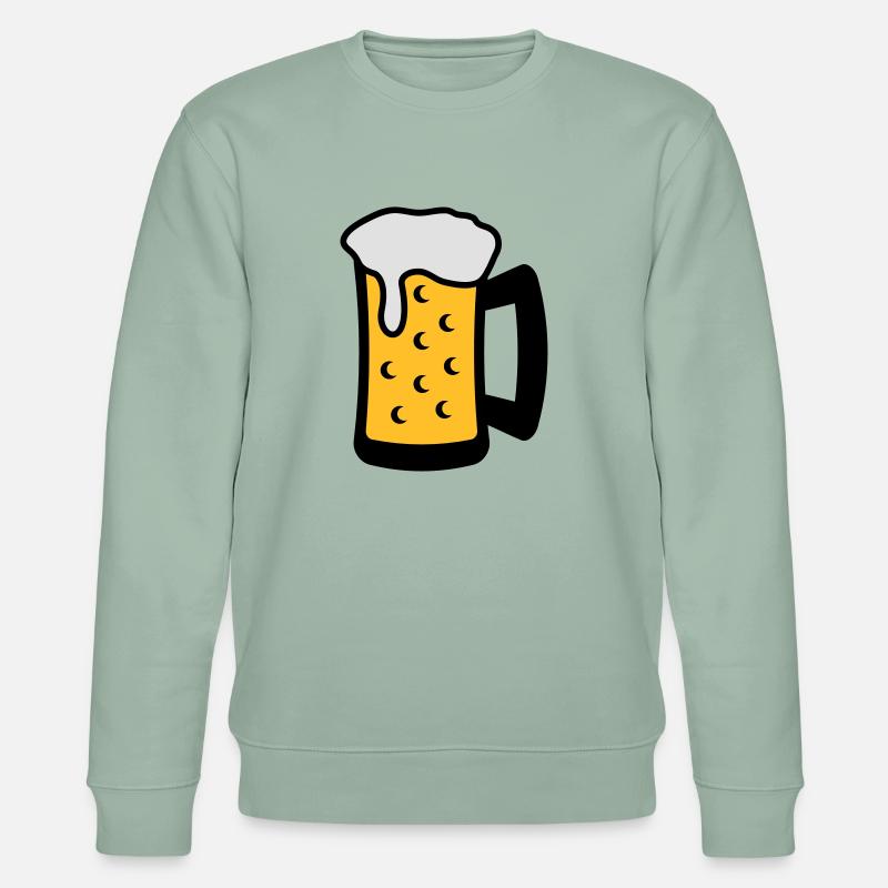 Beer Glas - Stanley/Stella Unisex Bio-Sweatshirt CHANGER  - Helles Graugrün