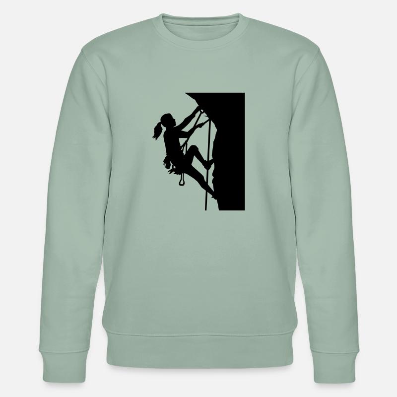 Klettern - Stanley/Stella Unisex Bio-Sweatshirt CHANGER  - Helles Graugrün