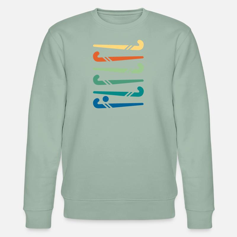 Hockeyschläger bunt - Stanley/Stella Unisex Bio-Sweatshirt CHANGER  - Helles Graugrün