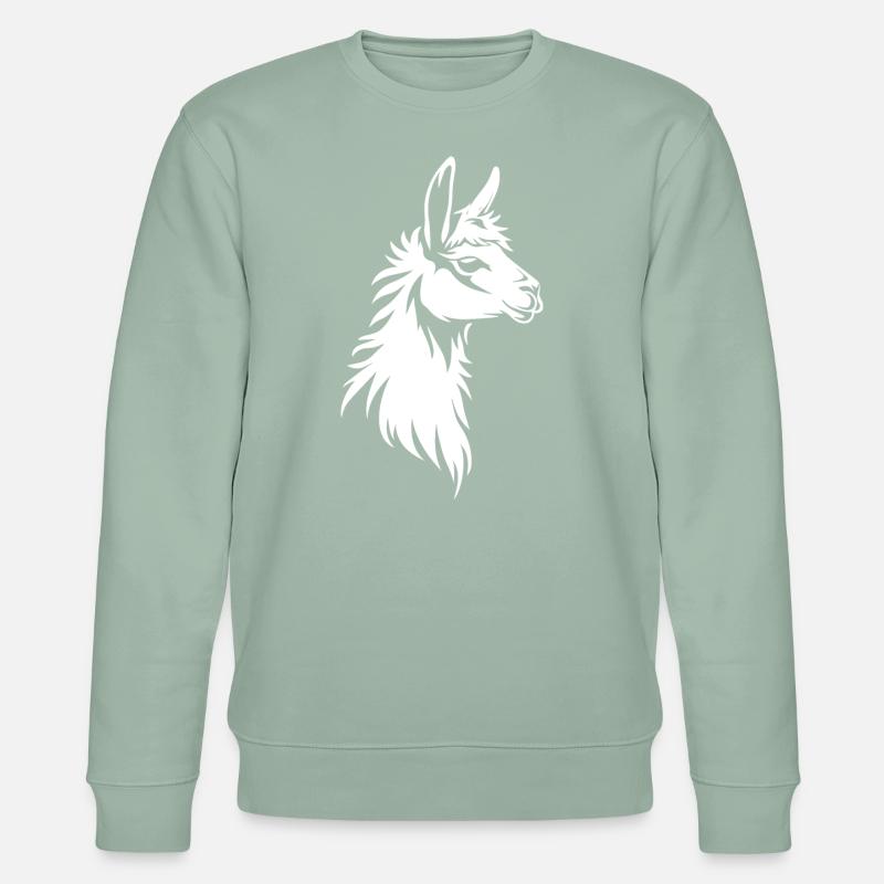 Lama - Stanley/Stella Unisex Bio-Sweatshirt CHANGER  - Helles Graugrün