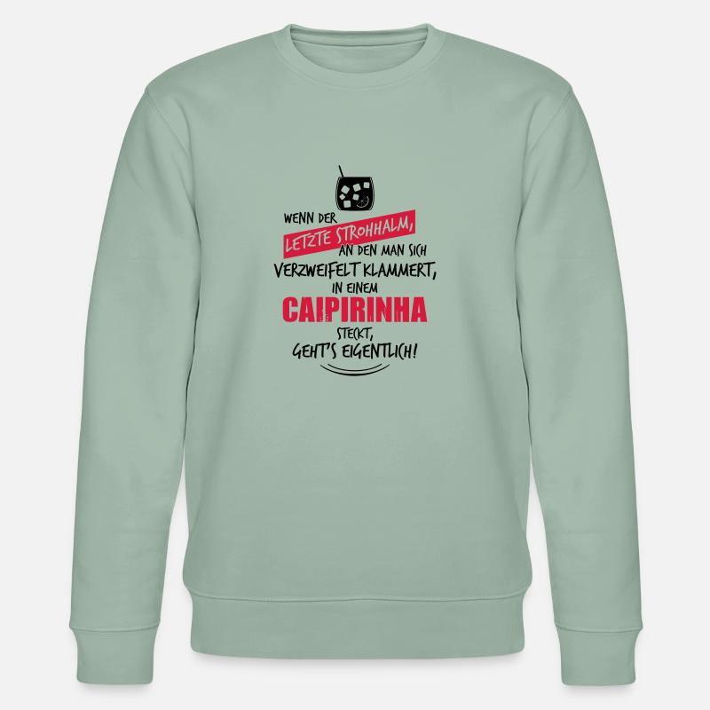 Letzter Strohhalm Caipirinha - Stanley/Stella Unisex Bio-Sweatshirt CHANGER  - Helles Graugrün