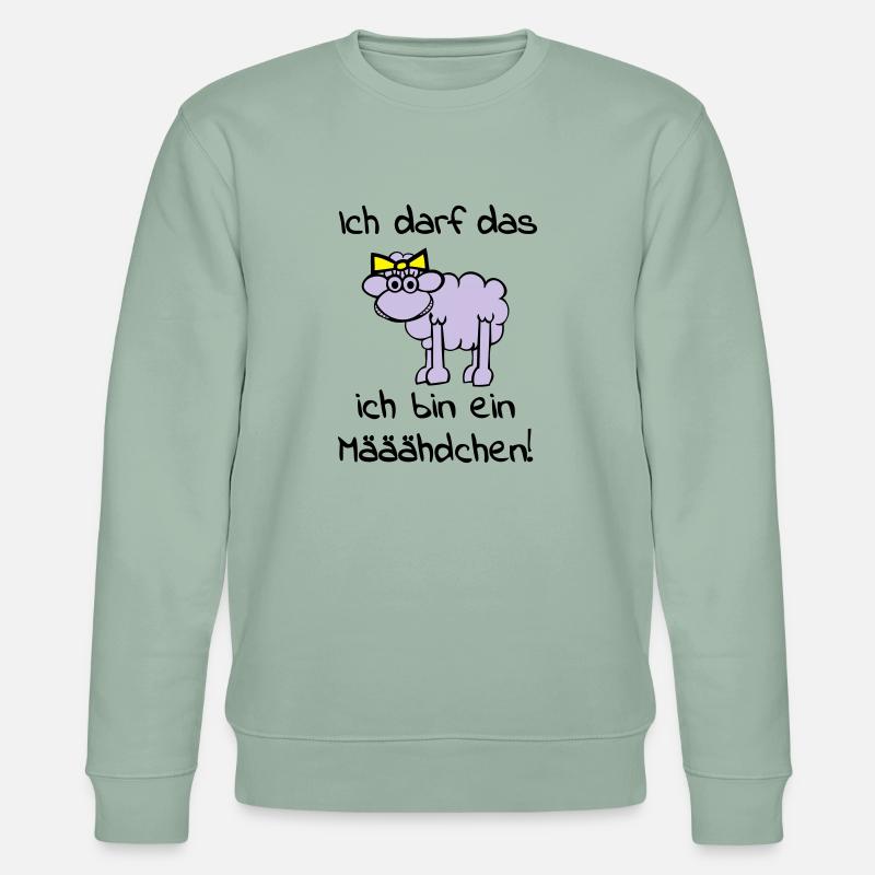 maeaeaehdchen_darf_das_3f - Stanley/Stella Unisex Bio-Sweatshirt CHANGER  - Helles Graugrün