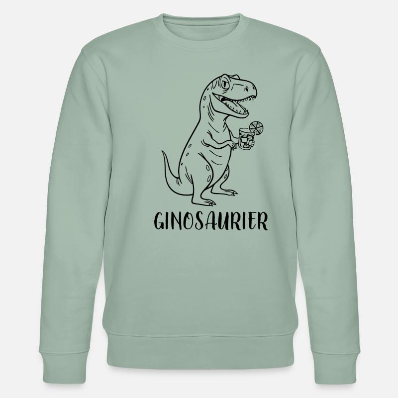 Ginosaur - Trex - Gin - Pun - Stanley/Stella CHANGER Unisex Organic Sweatshirt - aloe