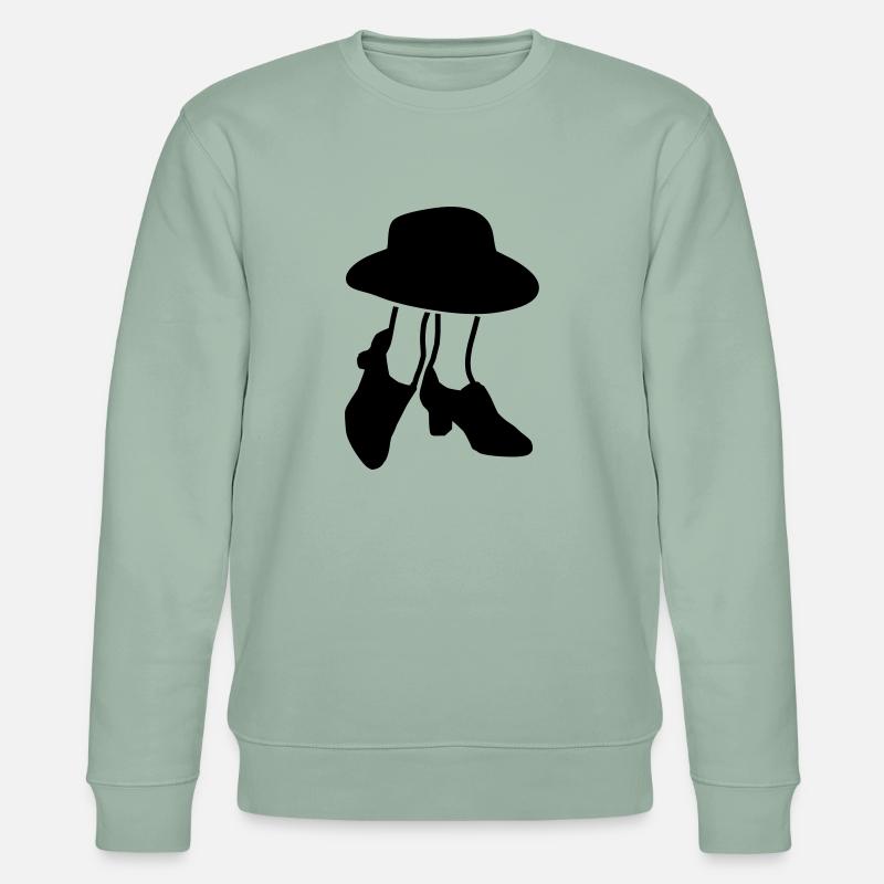schuhmithut4 - Stanley/Stella Unisex Bio-Sweatshirt CHANGER - Helles Graugrün