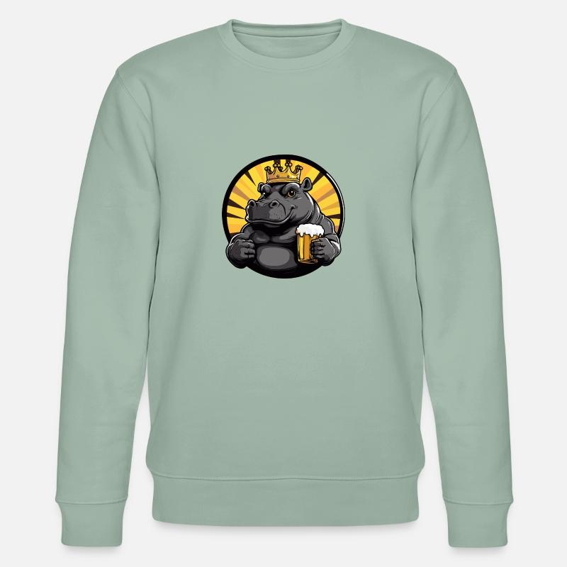 Nilpferd Bier - Stanley/Stella Unisex Bio-Sweatshirt CHANGER  - Helles Graugrün