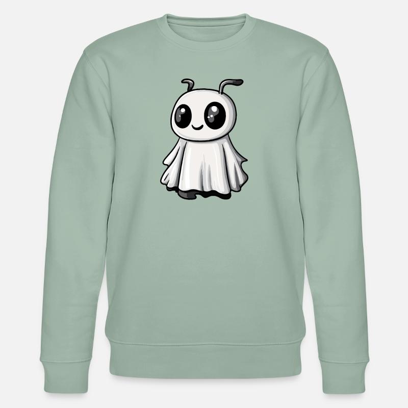 Ameise Halloween Comic Geist - Stanley/Stella Unisex Bio-Sweatshirt CHANGER - Helles Graugrün