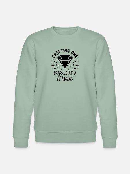 Diamond Painting Artist Crafting One Sparkle - Stanley/Stella Unisex Bio-Sweatshirt CHANGER - Helles Graugrün