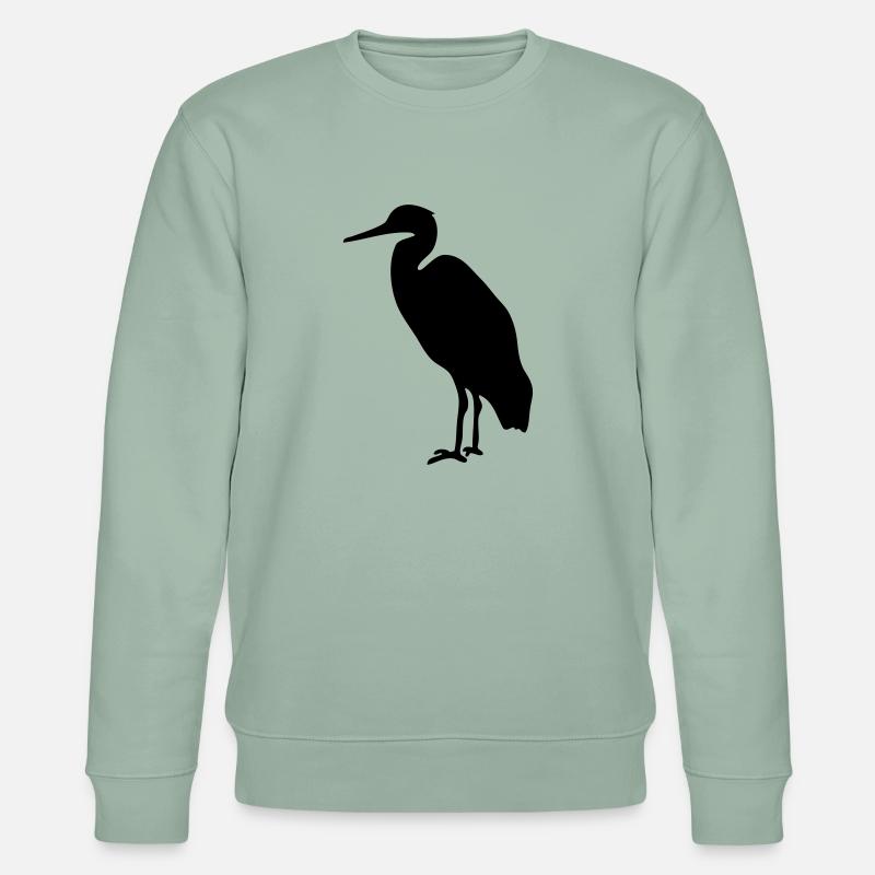 Storch Watvogel - Stanley/Stella Unisex Bio-Sweatshirt CHANGER  - Helles Graugrün