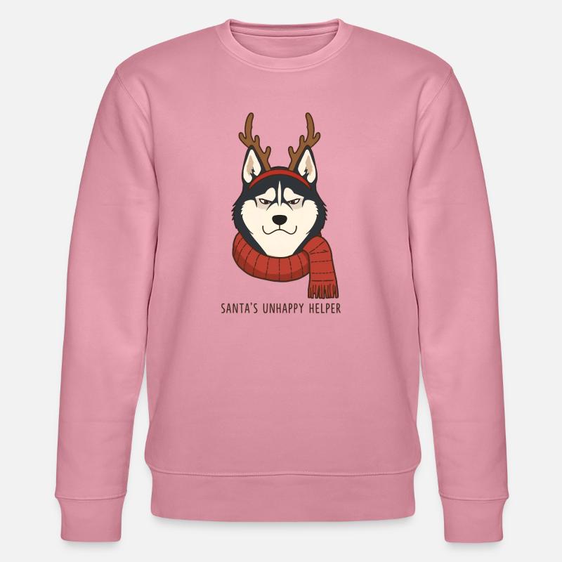 Grumpy Husky – Santa’s Unhappy Helper - Stanley/Stella Unisex Bio-Sweatshirt CHANGER  - Lila Traum