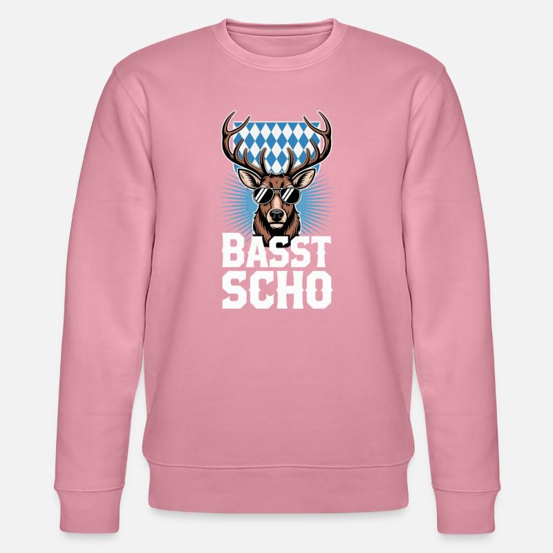 Basst Scho Hirsch Dialecte bavarois Bavière - Sweat bio CHANGER Stanley/Stella Unisexe - lilas onirique
