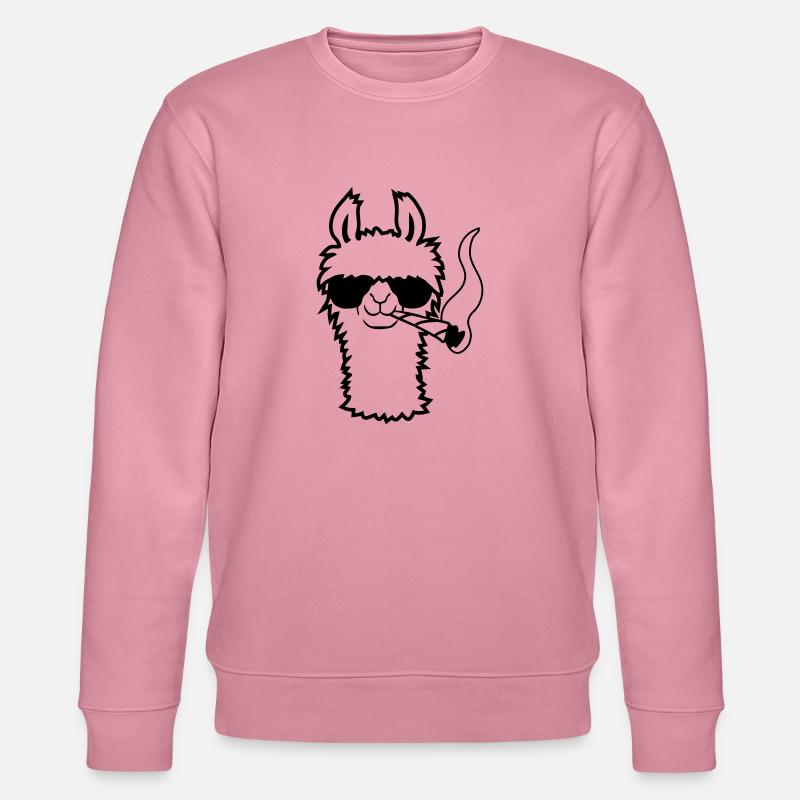 Lama Mit Joint - Stanley/Stella Unisex Bio-Sweatshirt CHANGER  - Lila Traum
