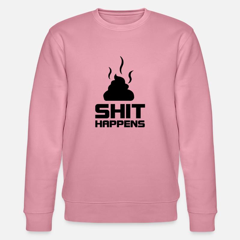 shit happens - Stanley/Stella Unisex Bio-Sweatshirt CHANGER  - Lila Traum