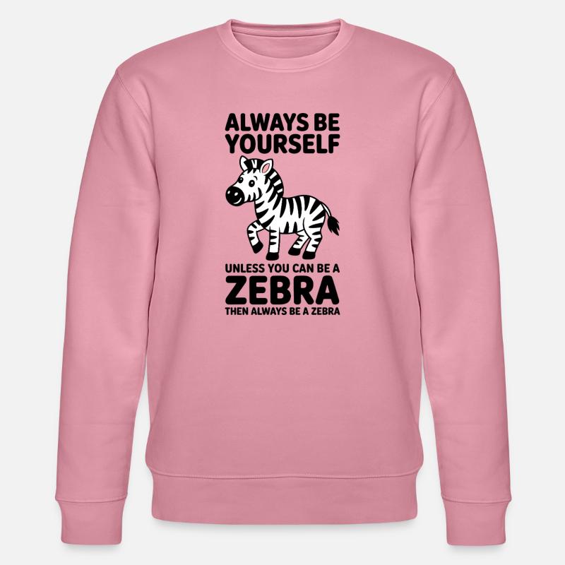 Zebra Spruch Lustiges Zebra Geschenk - Stanley/Stella Unisex Bio-Sweatshirt CHANGER  - Lila Traum