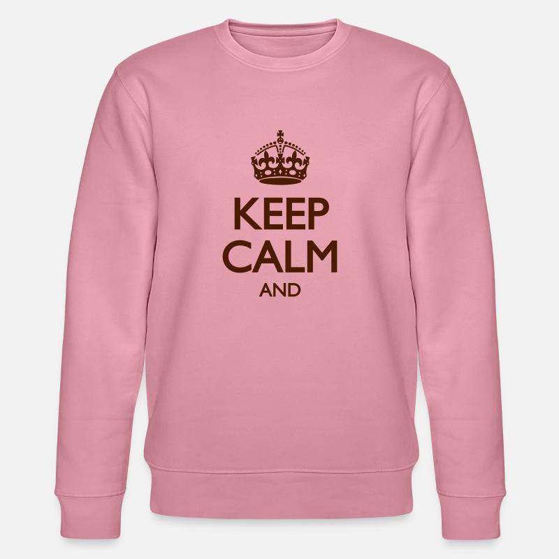 KEEP CALM AND (Dein Text) - Stanley/Stella Unisex Bio-Sweatshirt CHANGER  - Lila Traum