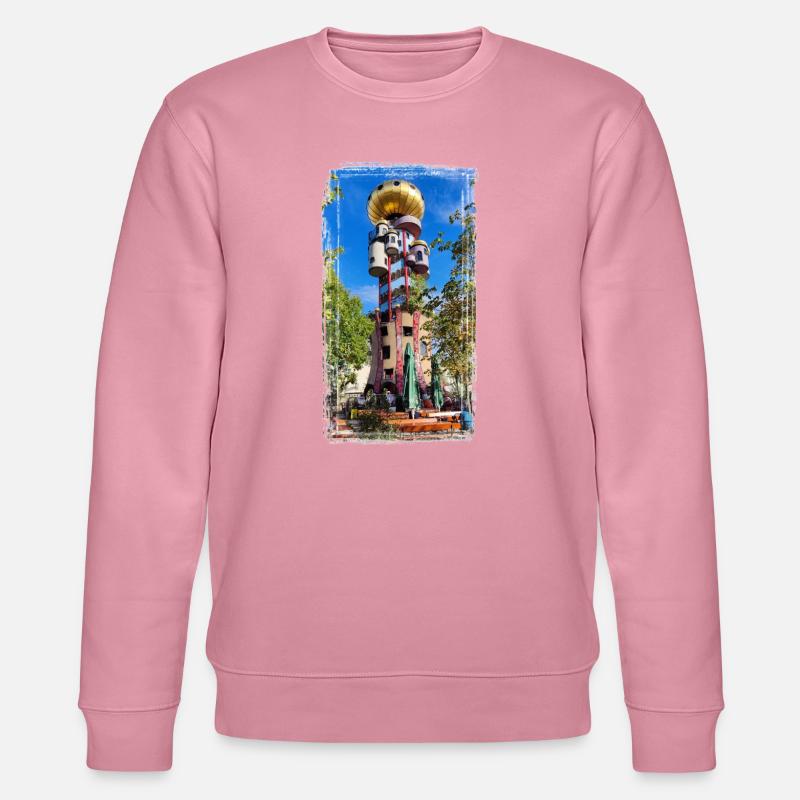 Hundertwasserturm beim Kuchlbauer - Stanley/Stella Unisex Bio-Sweatshirt CHANGER  - Lila Traum